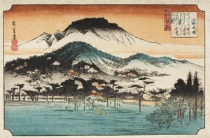 Evening Bell at Miidera by Utagawa Hiroshige