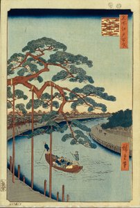 Five Pines and the Onagi Canal One Hundred Famous Views of Edo