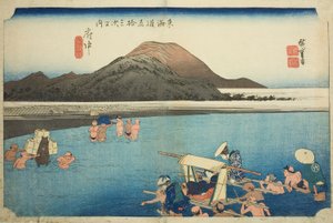 Fuchu: The Abe River, from the series Fifty-three Stations of the Tokaido Road