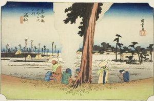 Hamamatsu: Winter Scene, from the series Fifty-three Stations of the Tokaido by Utagawa Hiroshige