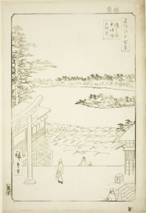 Hilltop View from Yushima Tenjin Shrine, from the series "One Hundred Famous Views of Edo"