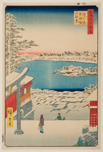 Hilltop View from the Yushima Tenjin Shrine, from the series “One Hundred Famous Views of Edo” by Utagawa Hiroshige