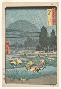 Hoki Province, Ono, Distant View of Mount Daisen, 1853