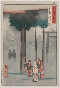 Hotohoto Festival at Izumo Grand Shrine, from the series Views of Famous Places in the Sixty-odd Provinces by Utagawa Hiroshige