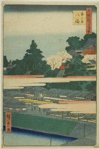 Ichigaya Hachiman Shrine, from the series “One Hundred Famous Views of Edo”