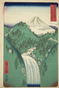 In the Mountains of Izu Province, from the series "Thirty-six Views of Mount Fuji" by Utagawa Hiroshige