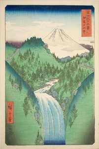 In the Mountains of Izu Province, from the series Thirty-six Views of Mount Fuji by Utagawa Hiroshige