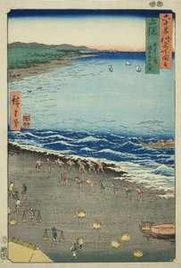 Kazusa Province: Yasashi Bay, also known as Kujukuri, from the series "Famous Places in the Sixty-odd Provinces" by Utagawa Hiroshige