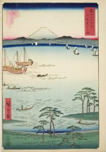 Kurodo Bay in Kazusa Province, from the series Thirty-six Views of Mount Fuji by Utagawa Hiroshige