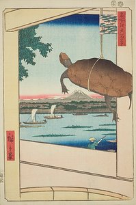 Mannen Bridge, Fukagawa, No.56 from the series One Hundred Famous Views of Edo by Utagawa Hiroshige
