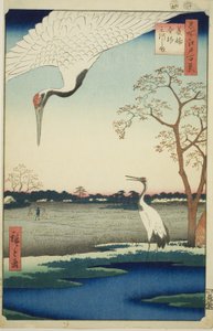 Minowa, Kanasugi, Mikawashima, from the series One Hundred Famous Views of Edo by Utagawa Hiroshige