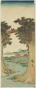 Monkey Bridge by Utagawa Hiroshige