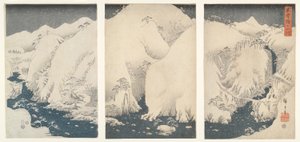Mountains and Rivers along the Kiso Highway under Snow by Utagawa Hiroshige