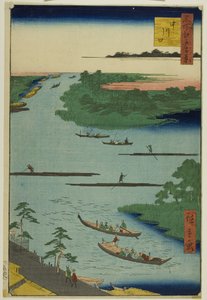 Mouth of the Nakawaga River, from the series "One Hundred Famous Views of Edo" by Utagawa Hiroshige