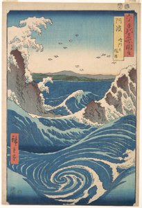Naruto Whirlpool, Awa Province, from the series Views of Famous Places in the Sixty-Odd Provinces by Utagawa Hiroshige