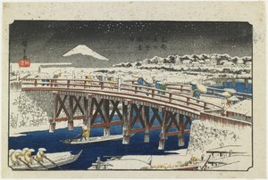 Nihonbashi Bridge in Snow