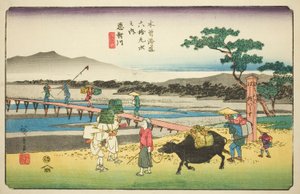 No. 66: Echikawa, from the series "Sixty-nine Stations of the Kisokaido" by Utagawa Hiroshige