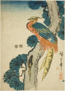 Pheasant and Pine Tree by Utagawa Hiroshige