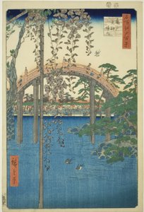 Precincts of Kameido Tenjin Shrine, from the series "One Hundred Famous Views of Edo" by Utagawa Hiroshige