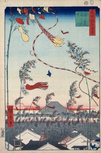 Prosperity Throughout the City during the Tanabata Festival by Utagawa Hiroshige