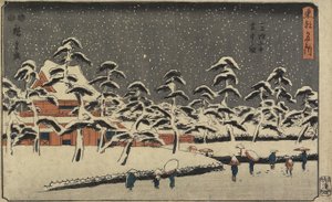 Snow View of Zojoji Temple at Shiba