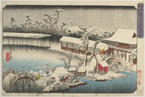 Snow at the Shrine Ground of Kameido Tenman