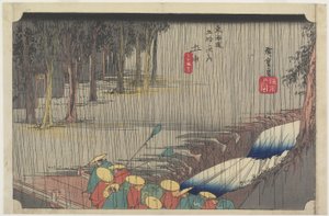 Spring Rain, Tsuchiyama, c. 1833