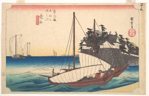 Station Forty-Three: Kuwana, Seven-Ri Ferry at the Port, from the Fifty-Three Stations of the Tokaido by Utagawa Hiroshige