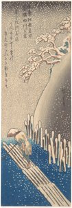 Sumida River in the Snow, from the Series "Famous Places in Edo in the Four Seasons" by Utagawa Hiroshige