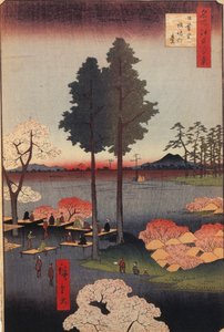 Suwa Bluff in Nippori One Hundred Famous Views of Edo, 1856-1858 by Utagawa Hiroshige