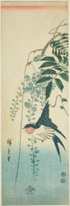 Swallow and Wisteria by Utagawa Hiroshige
