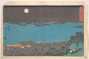 Takanawa Moon View by Utagawa Hiroshige