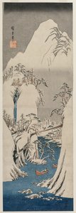 The Fuji River in the Snow by Utagawa Hiroshige