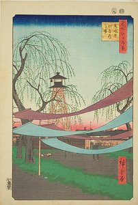 The Hatsune Riding Grounds at Bakuro-cho, No.6 from the series "One Hundred Famous Views of Edo" by Utagawa Hiroshige
