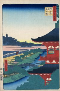 The Pagoda at Zojoji Temple at Akabane, One Hundred Famous Views of Edo, 1856-1858
