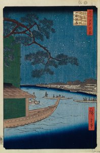The Pine of Success and Oumayagashi on the Asakusa River, One Hundred Famous Views of Edo