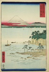 The Sea at Miura in Sagami Province, from the series "Thirty-six Views of Mount Fuji" by Utagawa Hiroshige