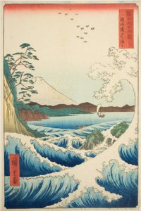 The Sea off Satta in Suruga Province, from the series Thirty-six Views of Mount Fuji by Utagawa Hiroshige
