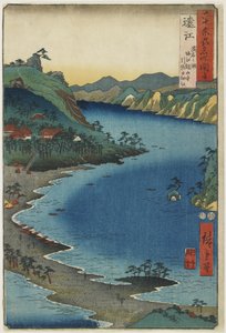 The Small Inlet of Hikisa at Horie Kanzanji, The Lake Hamana in Totoumi Province, August 1853