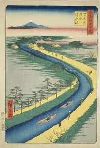 Towboats Along the Yotsugidori Canal, from the Series 