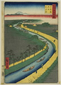 Towboats along the Yotsugidori Canal, from the series 