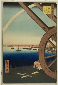 Ushimachi at Takanawa, from the series "One Hundred Famous Views of Edo" by Utagawa Hiroshige