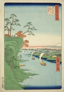 View of Konodai and the Tone River, from the series "One Hundred Famous Views of Edo" by Utagawa Hiroshige
