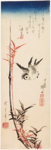 Sparrow and Bamboo by Utagawa Hiroshige