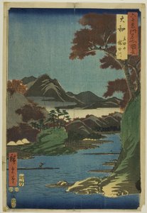 Yamato Province: Tatsuta Mountain and Tatsuta River, from the series "Famous Places in the Sixty-odd Provinces"