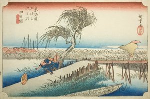 Yokkaichi: Mie River, from the series Fifty-three Stations of the Tokaido by Utagawa Hiroshige