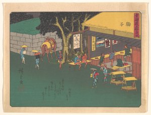 Tokaido 53 Stations, Kameyama by Utagawa Hiroshige