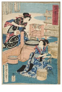 Raising Silkworms by Utagawa IIII (1848-1920) Kunisada