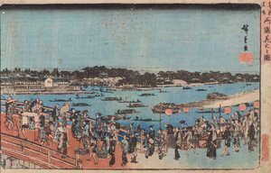 Fireworks at Ryogoku by Utagawa II Hiroshige