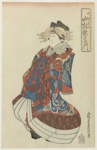 Nakamura Utaemon as Courtesan by Utagawa Kunimasa